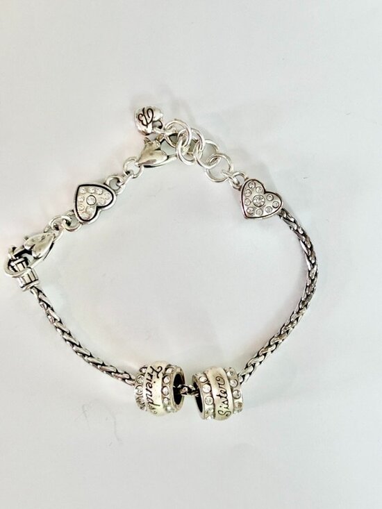 Brighton Jewelry - Brighton Heart Slide Bracelet - w. 2 Charms